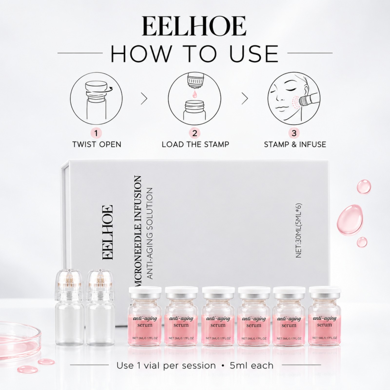 Kit de suero con microagujas d - Hyaluronic Acid Facial Serum reseña y precio