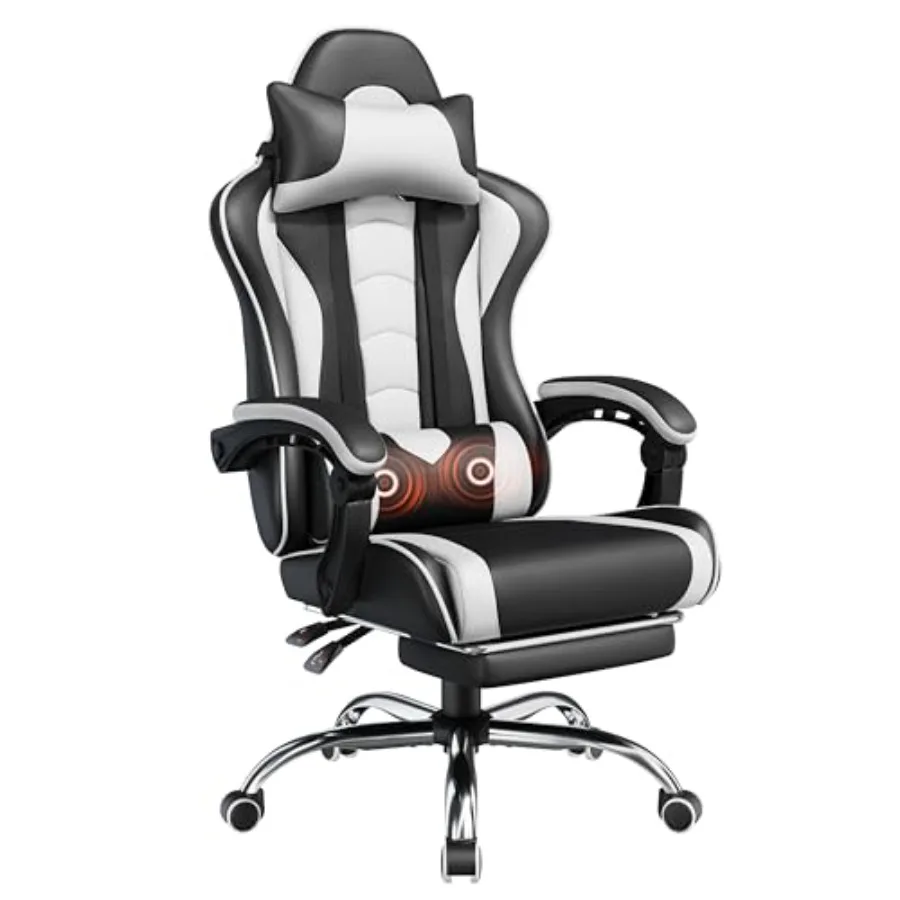 Silla de juego con reposapiés, - Massage reseña y precio