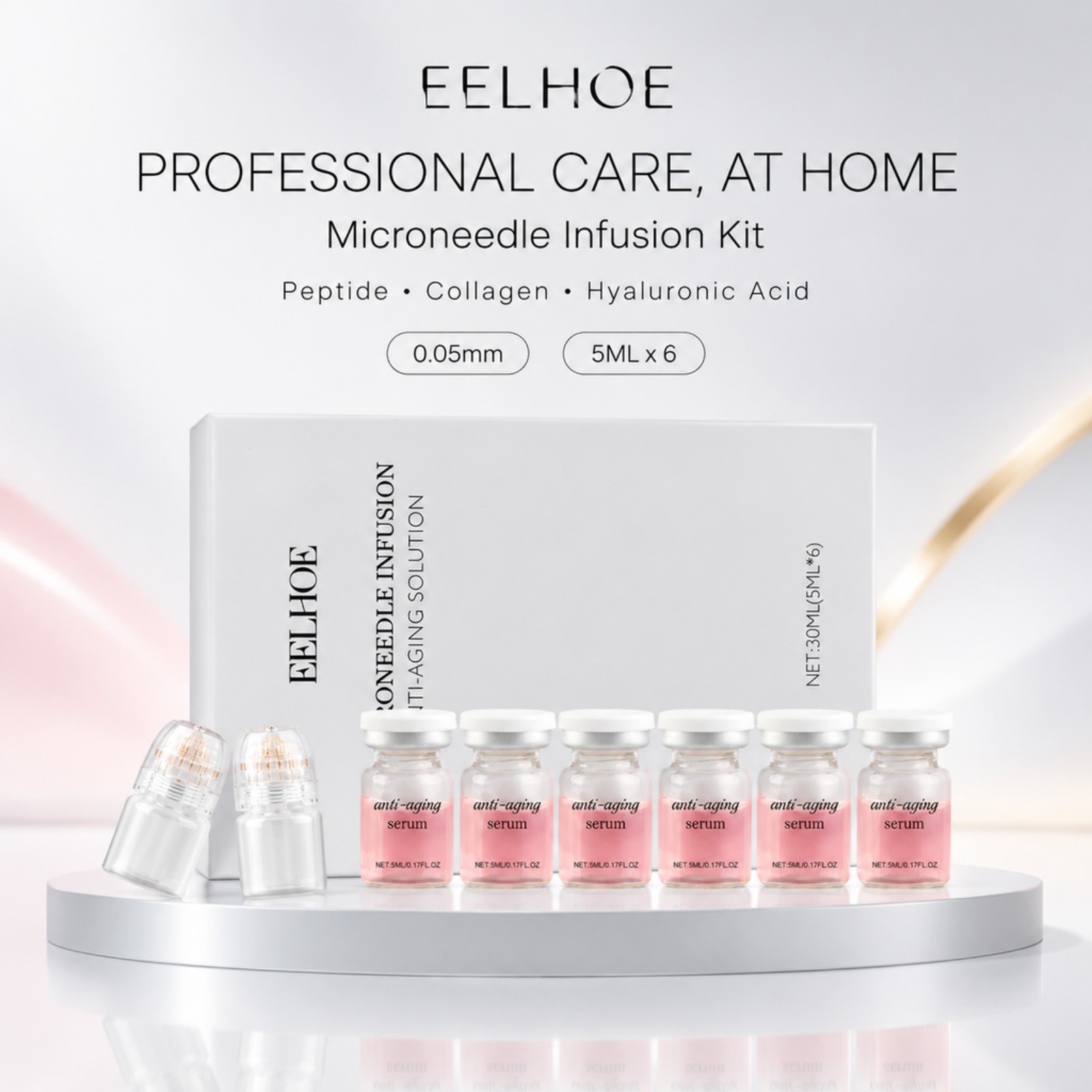 Kit de Suero con Microagujas d - Hyaluronic Acid Facial Serum reseña y precio