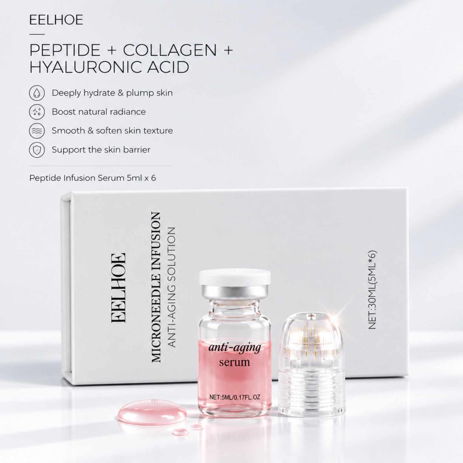 Kit de Suero con Microagujas d - Hyaluronic Acid Facial Serum reseña y precio